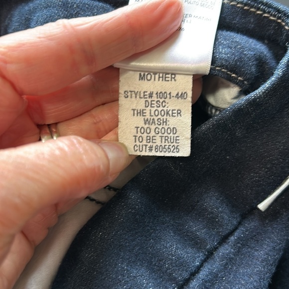 MOTHER The Looker Too Good To Be True Jean Dark Wash Designer Sz 30 - Picture 11 of 15